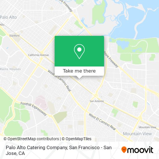 Mapa de Palo Alto Catering Company