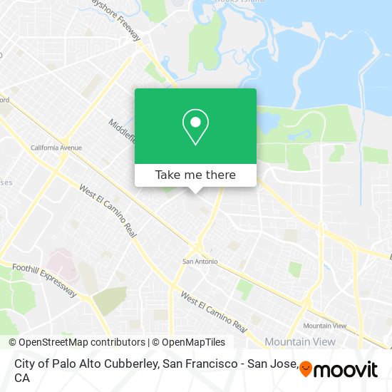 Mapa de City of Palo Alto Cubberley