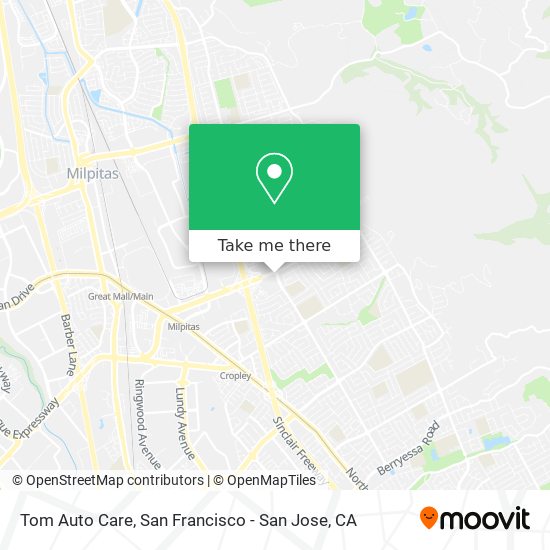 Tom Auto Care map