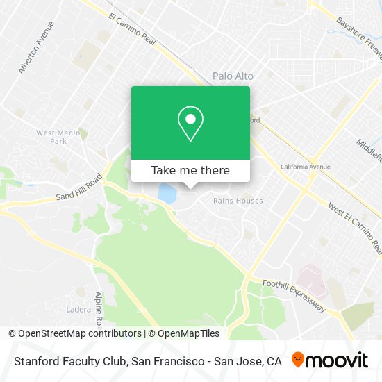Stanford Faculty Club map