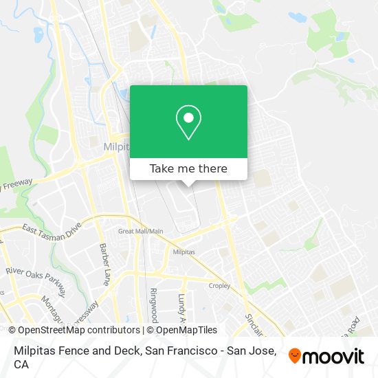 Milpitas Fence and Deck map