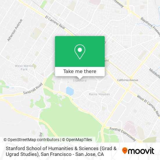 Stanford School of Humanities & Sciences (Grad & Ugrad Studies) map