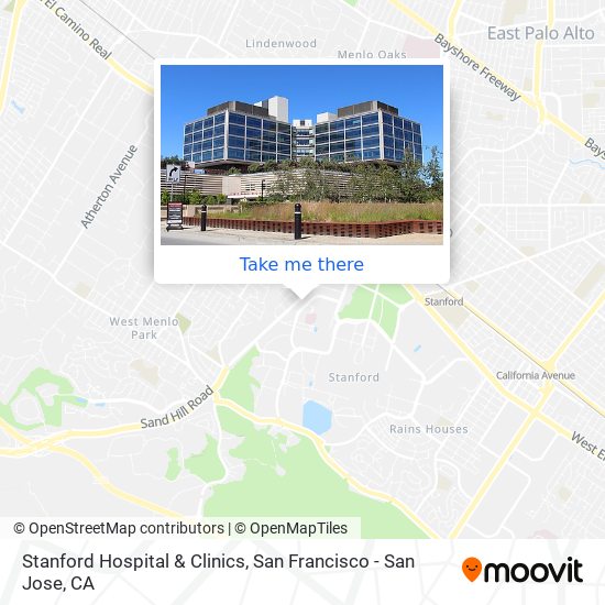 Stanford Hospital & Clinics map