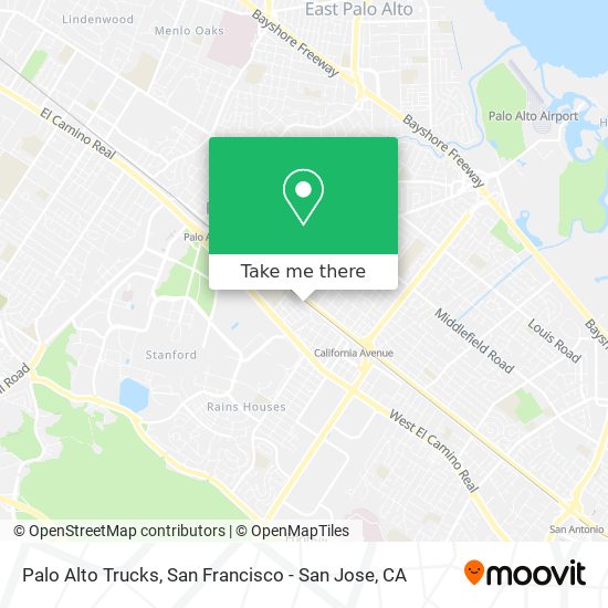 Mapa de Palo Alto Trucks