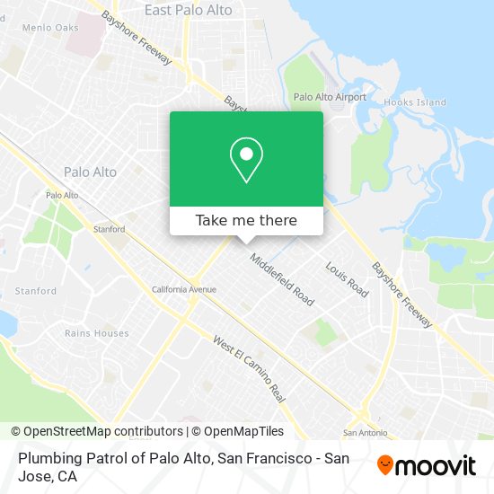 Mapa de Plumbing Patrol of Palo Alto