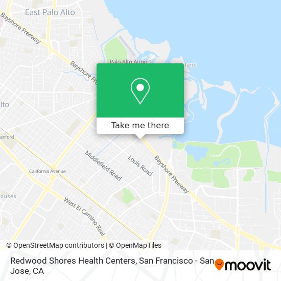 Redwood Shores Health Centers map