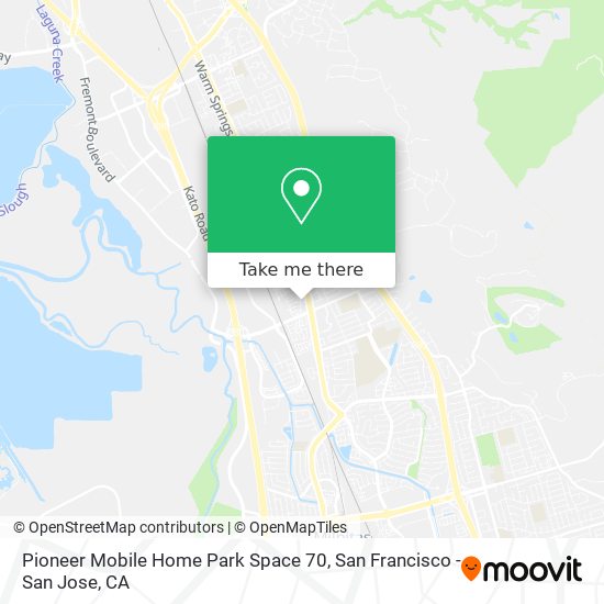 Mapa de Pioneer Mobile Home Park Space 70