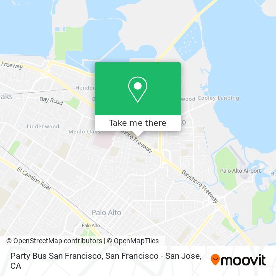 Party Bus San Francisco map