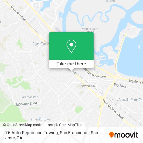 76 Auto Repair and Towing map