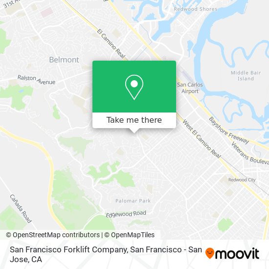 San Francisco Forklift Company map