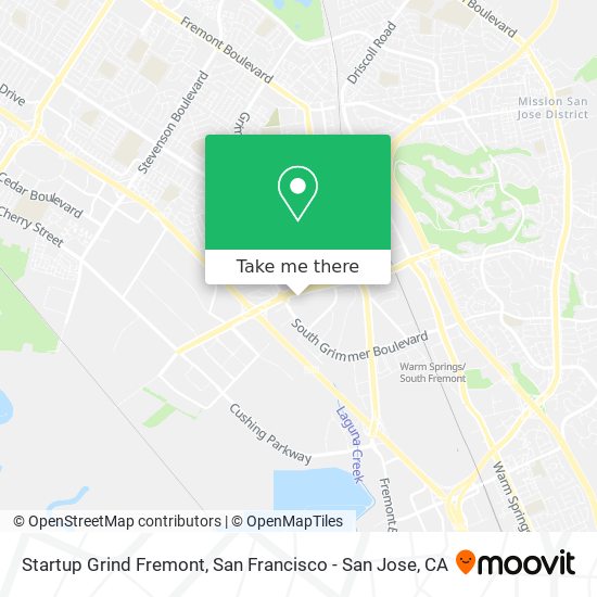 Startup Grind Fremont map