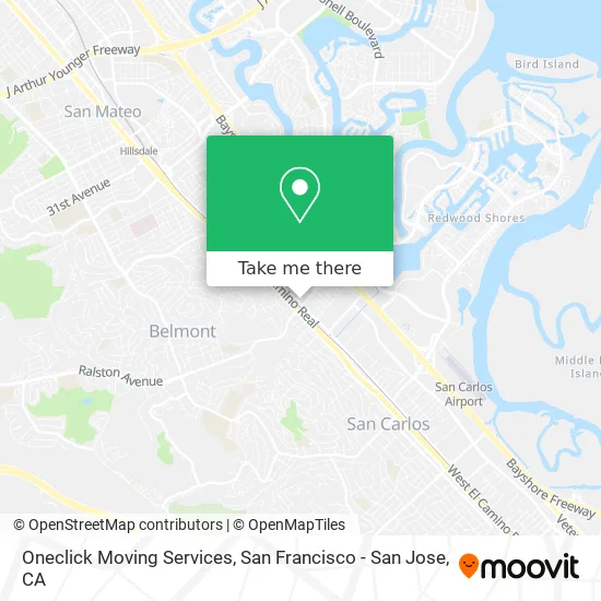 Oneclick Moving Services map
