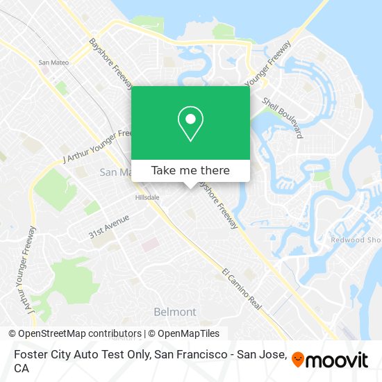 Mapa de Foster City Auto Test Only