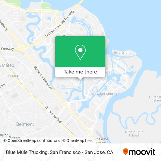 Blue Mule Trucking map