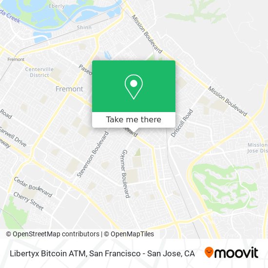 Mapa de Libertyx Bitcoin ATM