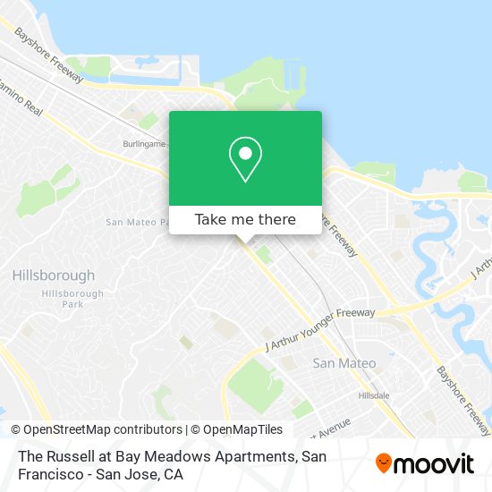 Mapa de The Russell at Bay Meadows Apartments