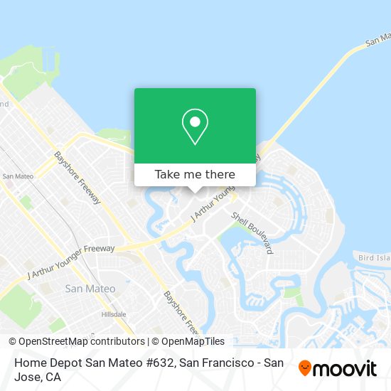 Mapa de Home Depot San Mateo #632