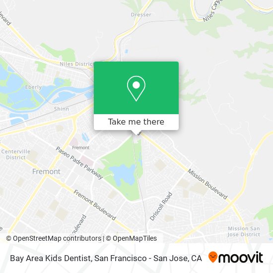 Mapa de Bay Area Kids Dentist