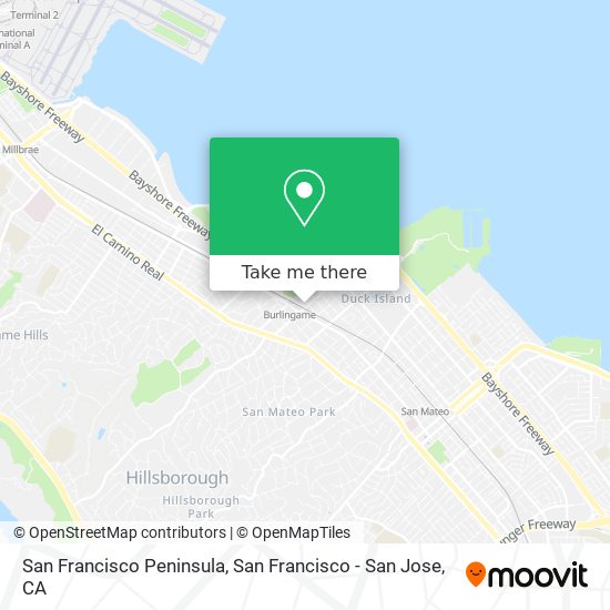 Mapa de San Francisco Peninsula