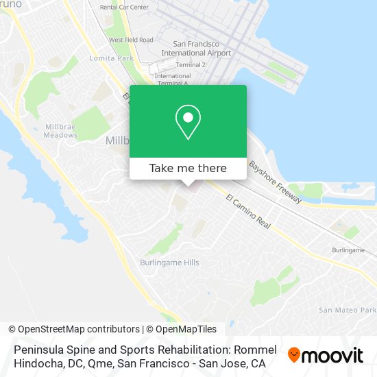 Peninsula Spine and Sports Rehabilitation: Rommel Hindocha, DC, Qme map