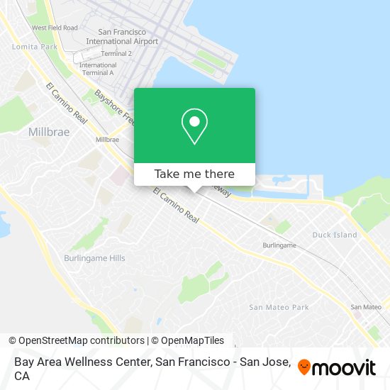 Bay Area Wellness Center map