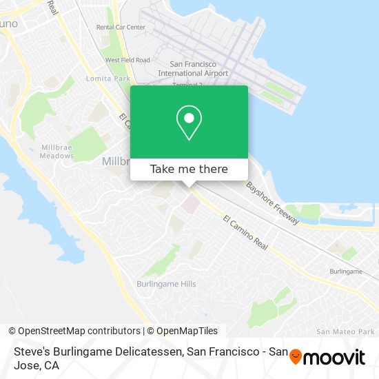 Mapa de Steve's Burlingame Delicatessen