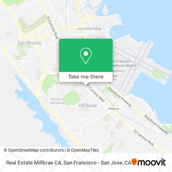 Mapa de Real Estate Millbrae CA
