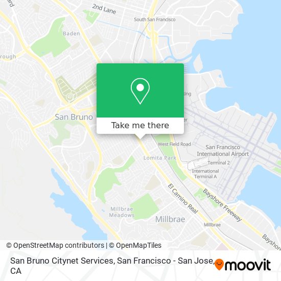Mapa de San Bruno Citynet Services