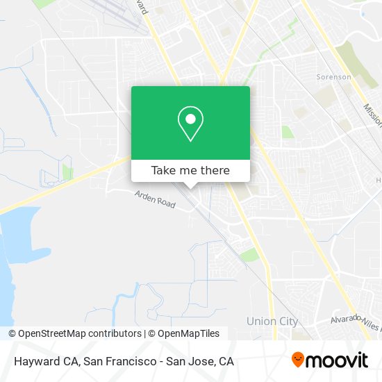 Hayward CA map