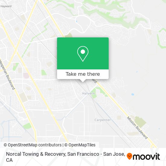 Norcal Towing & Recovery map