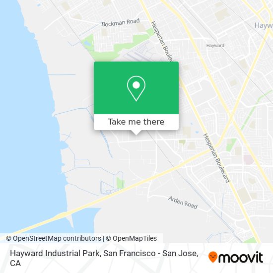 Hayward Industrial Park map