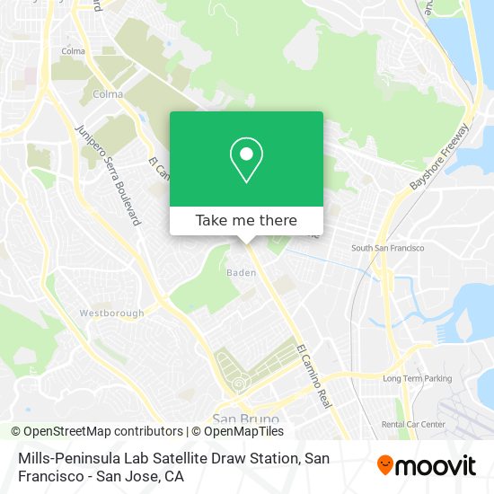 Mills-Peninsula Lab Satellite Draw Station map