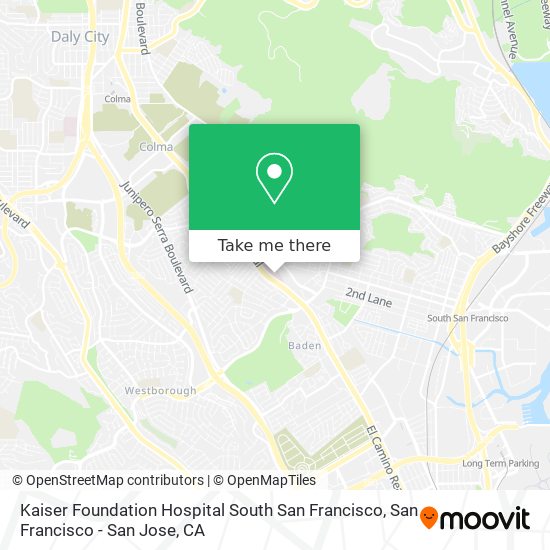 Kaiser Foundation Hospital South San Francisco map