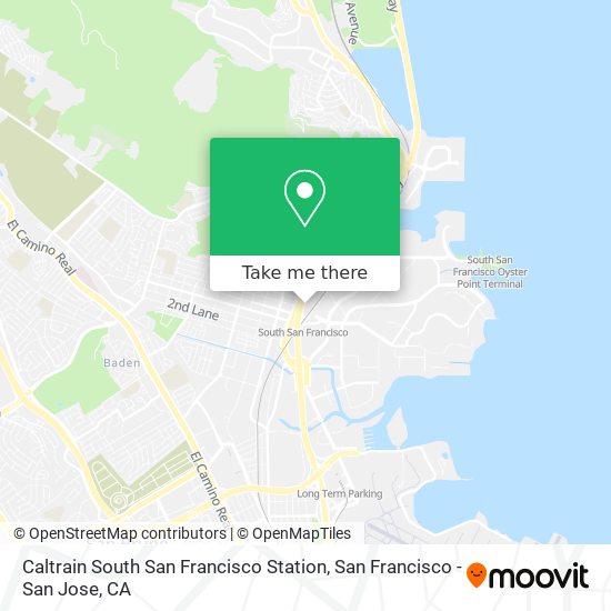 Caltrain South San Francisco Station map