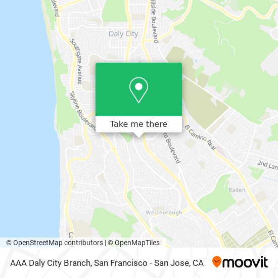 AAA Daly City Branch map