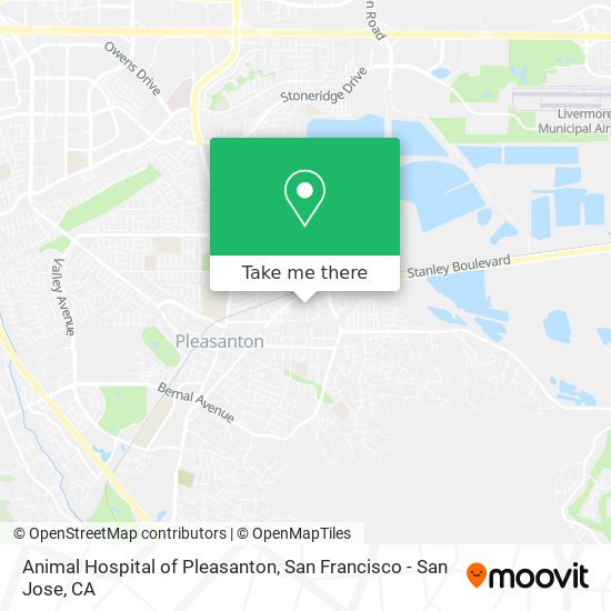 Mapa de Animal Hospital of Pleasanton