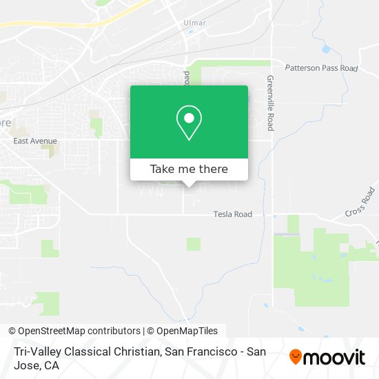 Tri-Valley Classical Christian map