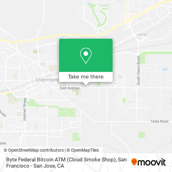 Byte Federal Bitcoin ATM (Cloud Smoke Shop) map