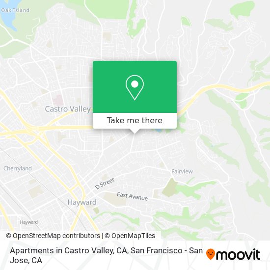 Apartments in Castro Valley, CA map