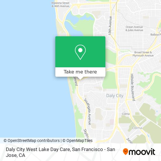 Daly City West Lake Day Care map