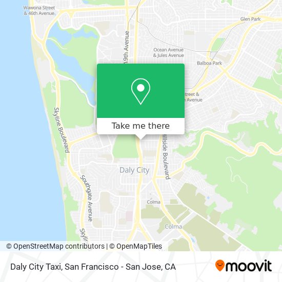 Mapa de Daly City Taxi