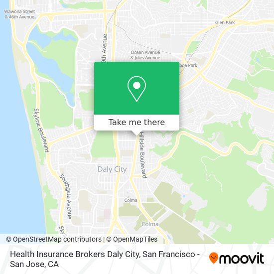 Health Insurance Brokers Daly City map