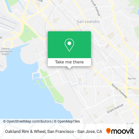 Oakland Rim & Wheel map