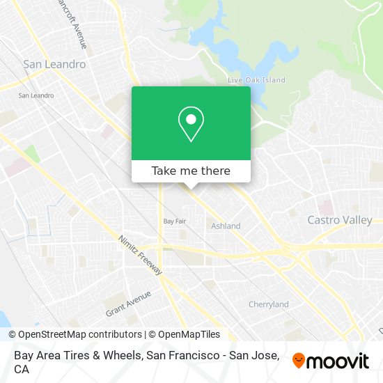 Bay Area Tires & Wheels map