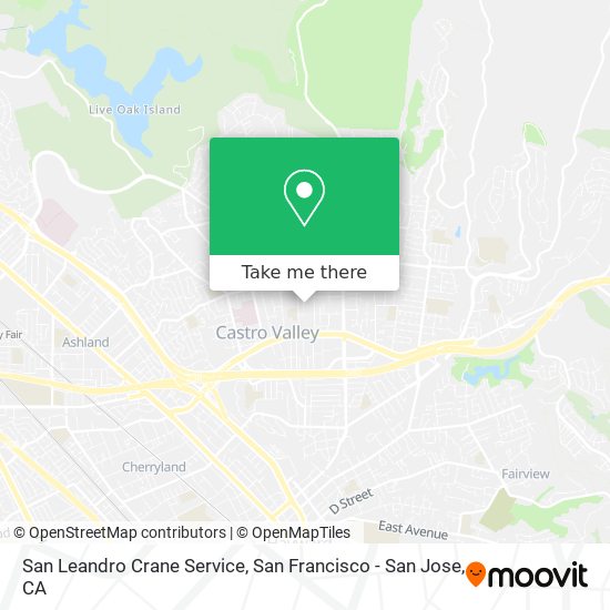 San Leandro Crane Service map