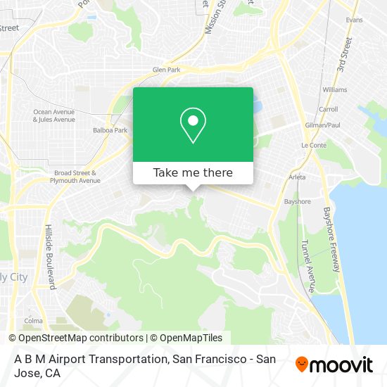 A B M Airport Transportation map