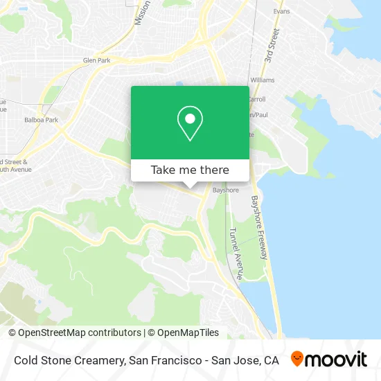 Cold Stone Creamery map