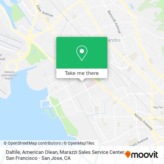 Daltile, American Olean, Marazzi Sales Service Center map