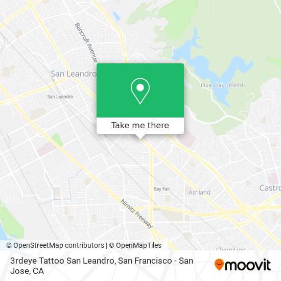 3rdeye Tattoo San Leandro map