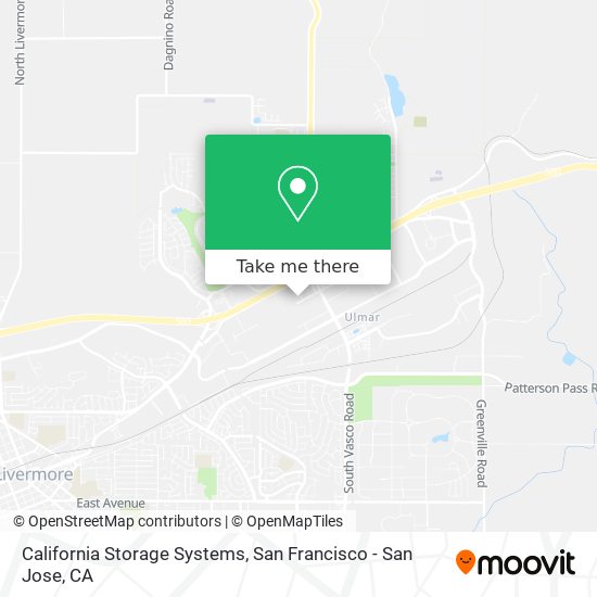 California Storage Systems map